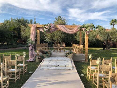 bohemain pink ceremony