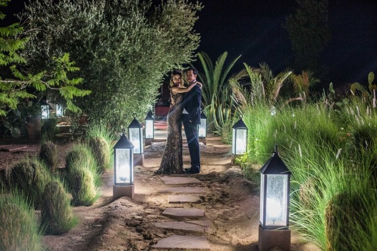 couple shooting jardin
