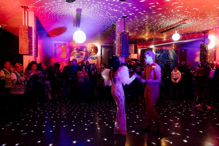disco light wedding