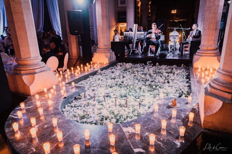 fleurs bougies mariage