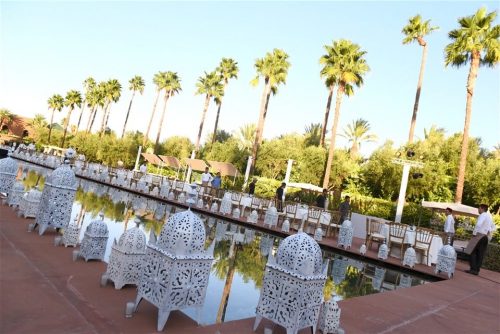 lanternes blanches piscine
