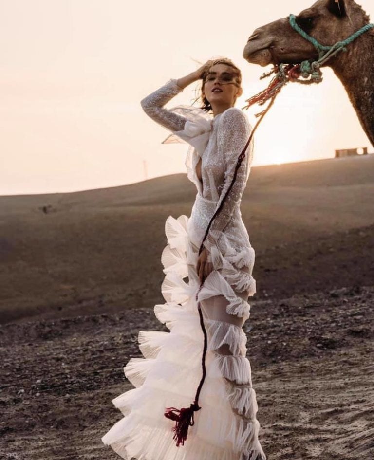 Mariée bohème désert - Mariage à Marrakech
