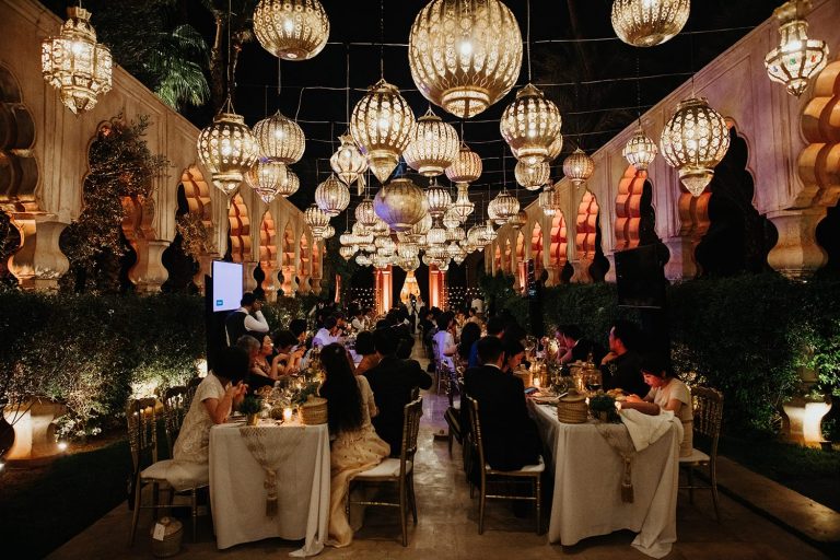 tables longues diner mariage